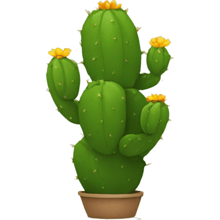 single flat Nopal without pot emoji