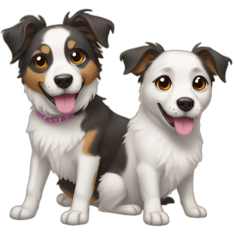 two sister dogs emoji