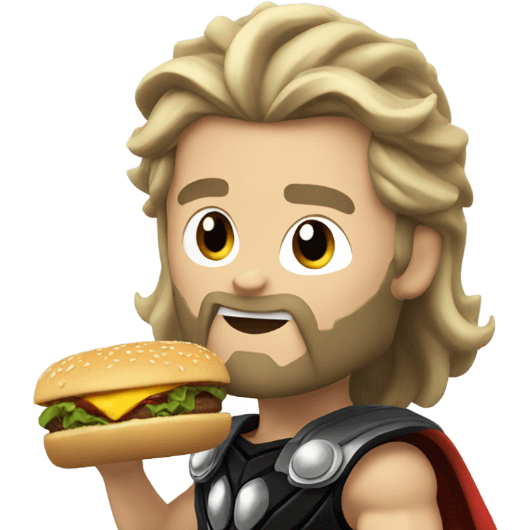 Thor eating burger  emoji