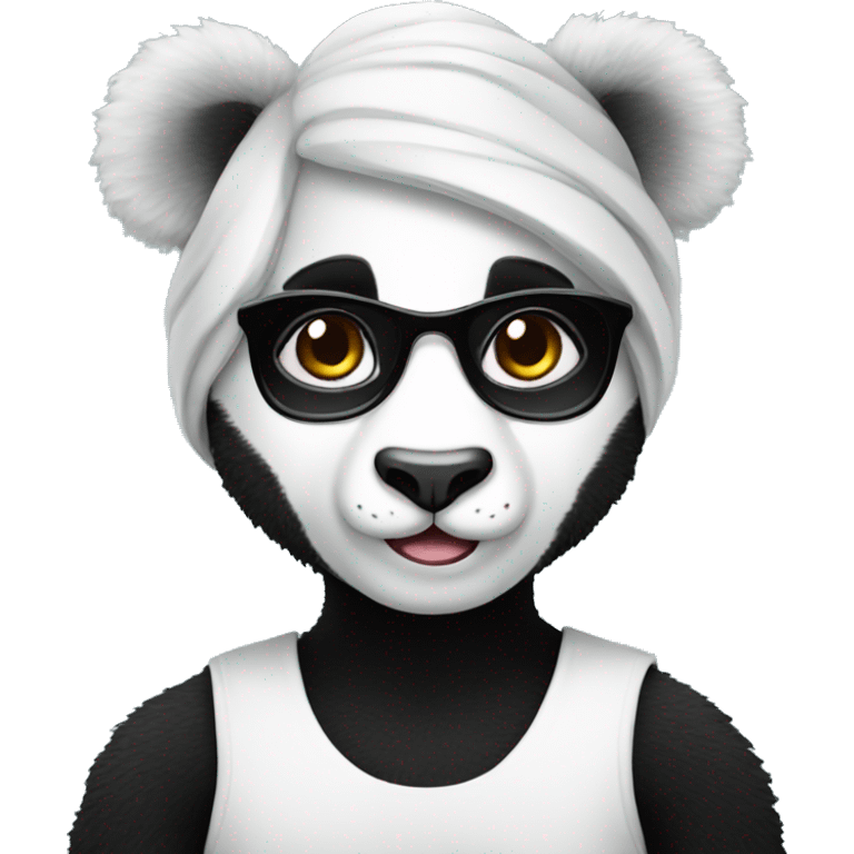 Glamour panda emoji