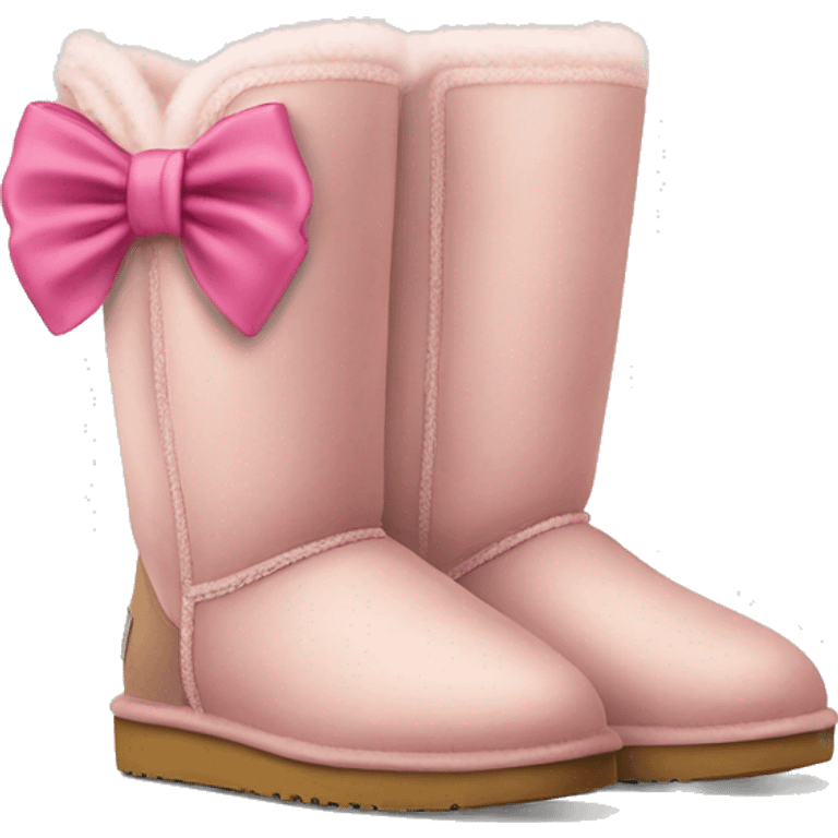 ugg boots with pink bow emoji