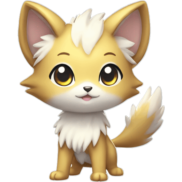  High quality detailed Cute Cool Kawaii stylish Pretty Chibi Fur-Sona Shiny Colorful Sparkly Fakemon Full Body emoji