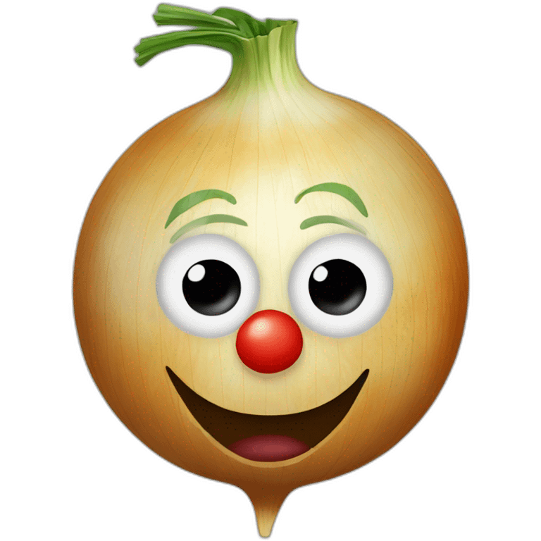 Onion clown face emoji