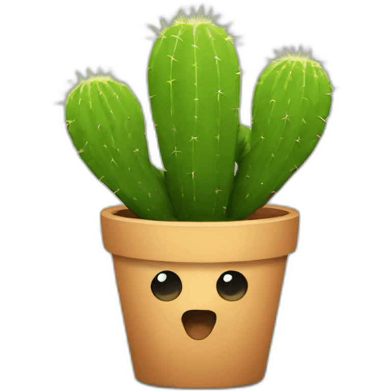 cactus with nose shape emoji