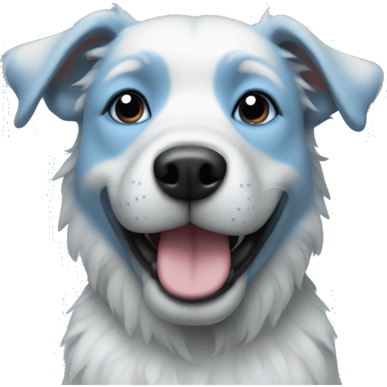 Blue dog emoji