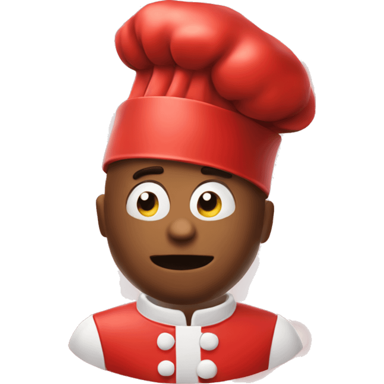 red  chef candy whit face emoji