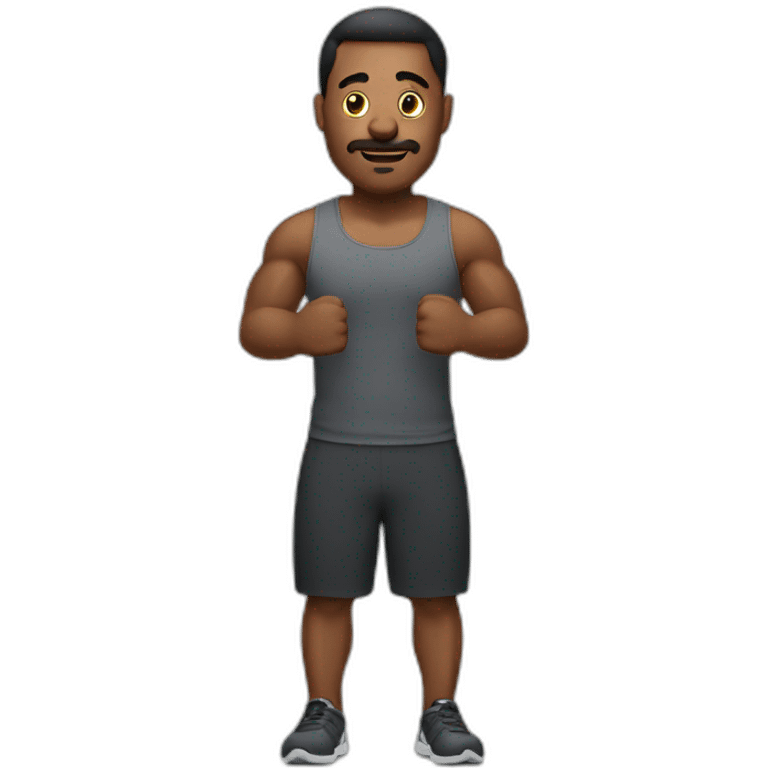 gentleman working out emoji