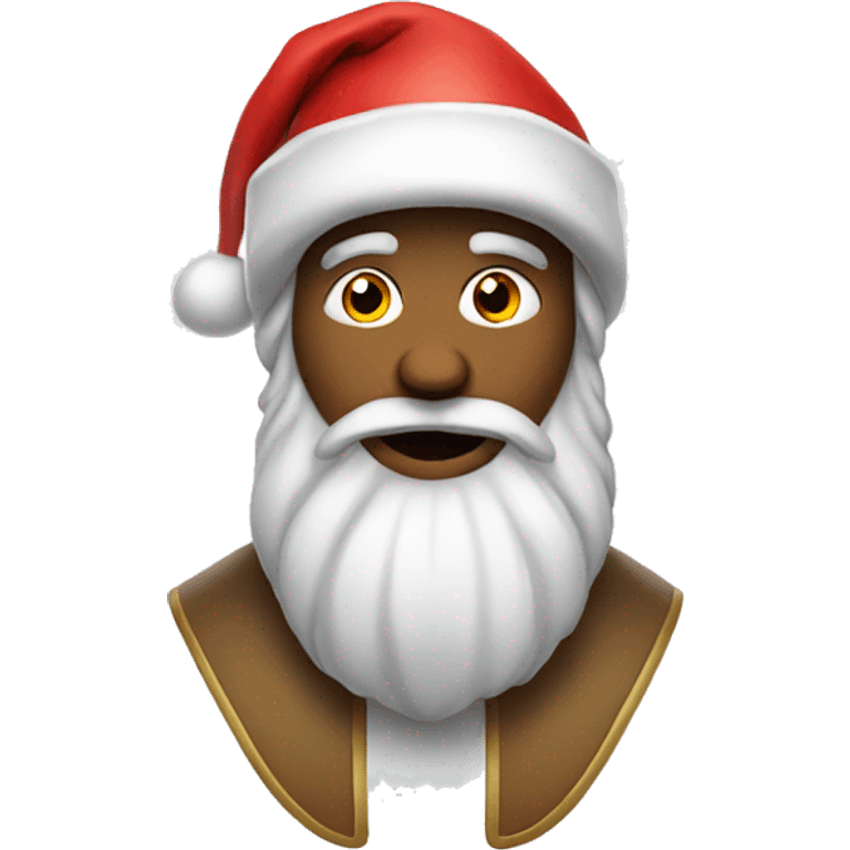 God wearing Santa hat emoji