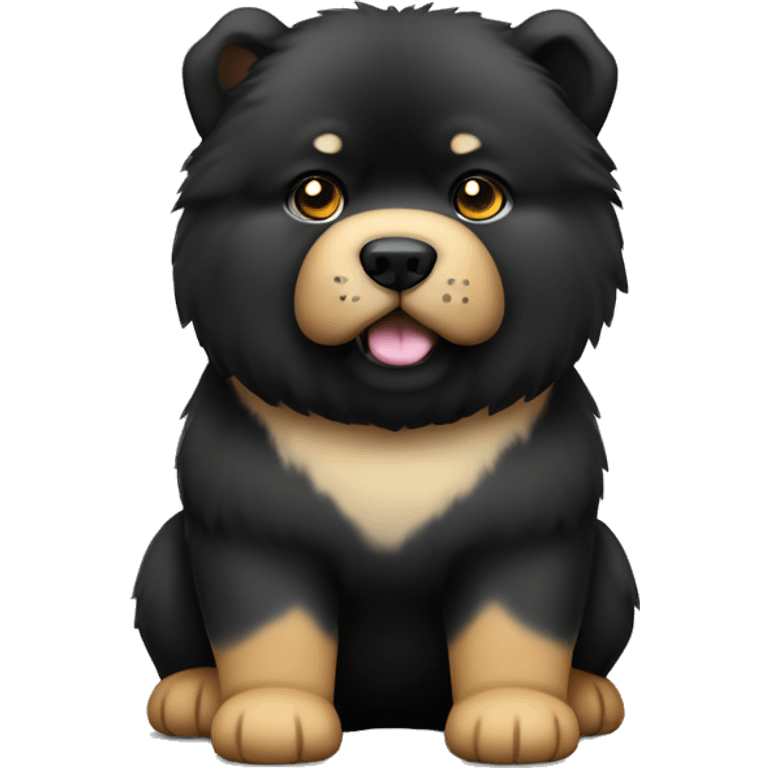 Army black chow-chow with cheese emoji