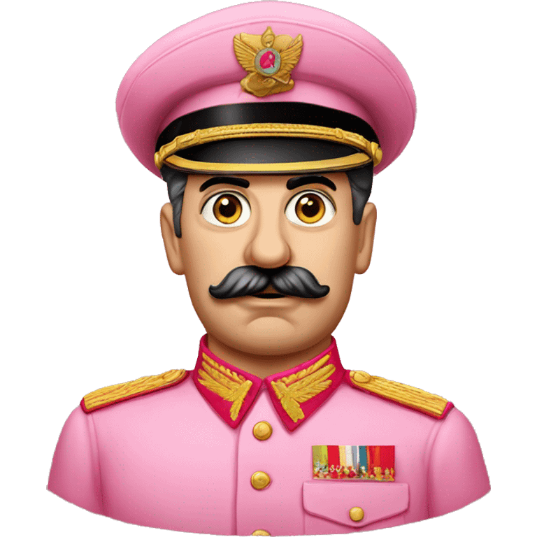 Joseph Stalin dressed in a pink dress emoji