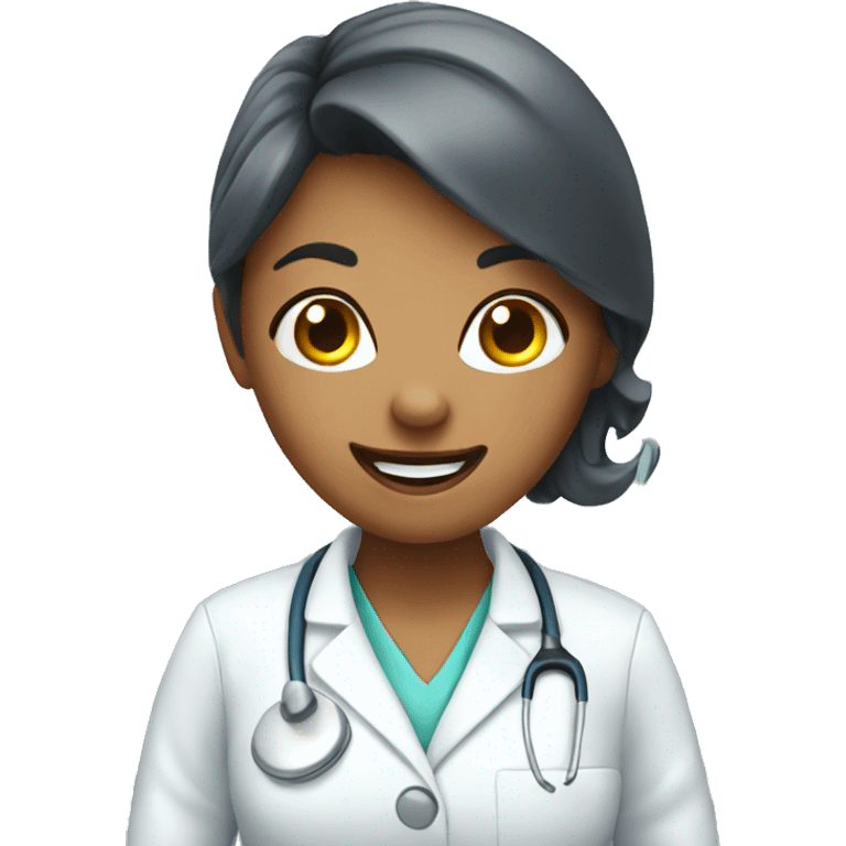 female dentist with big head wagging their finger  emoji