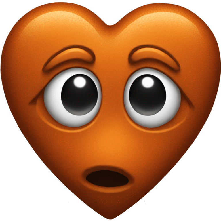 dark orange heart emoji