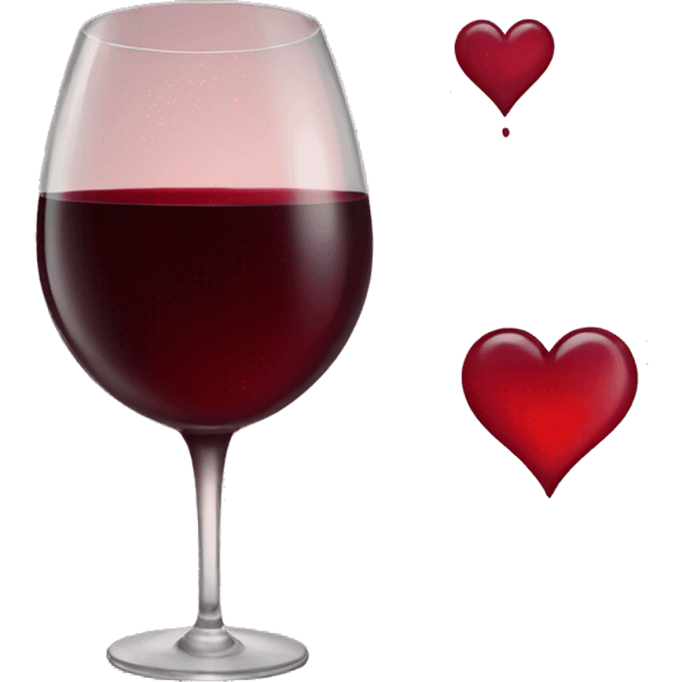 Red wine heart emoji