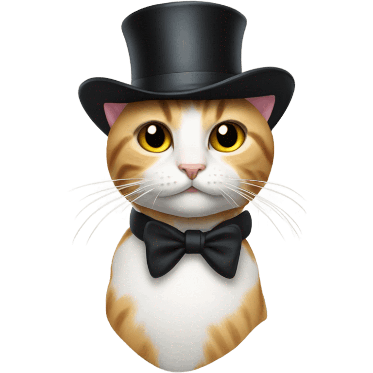 Cat with a top hat emoji