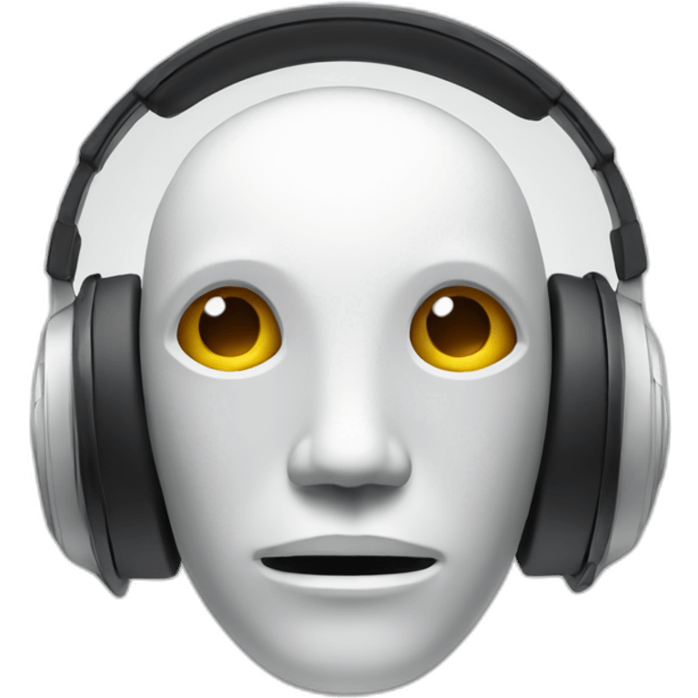 ai robot face headphone emoji