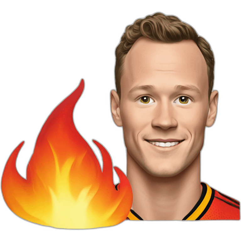 Jonathan Toews as a rainbow flame  emoji