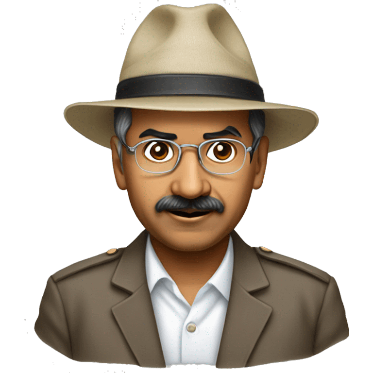 Arvind Kejriwal with gandhi hat emoji