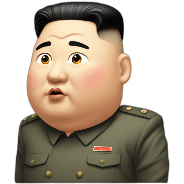 super fat Kim jong UN point to you emoji