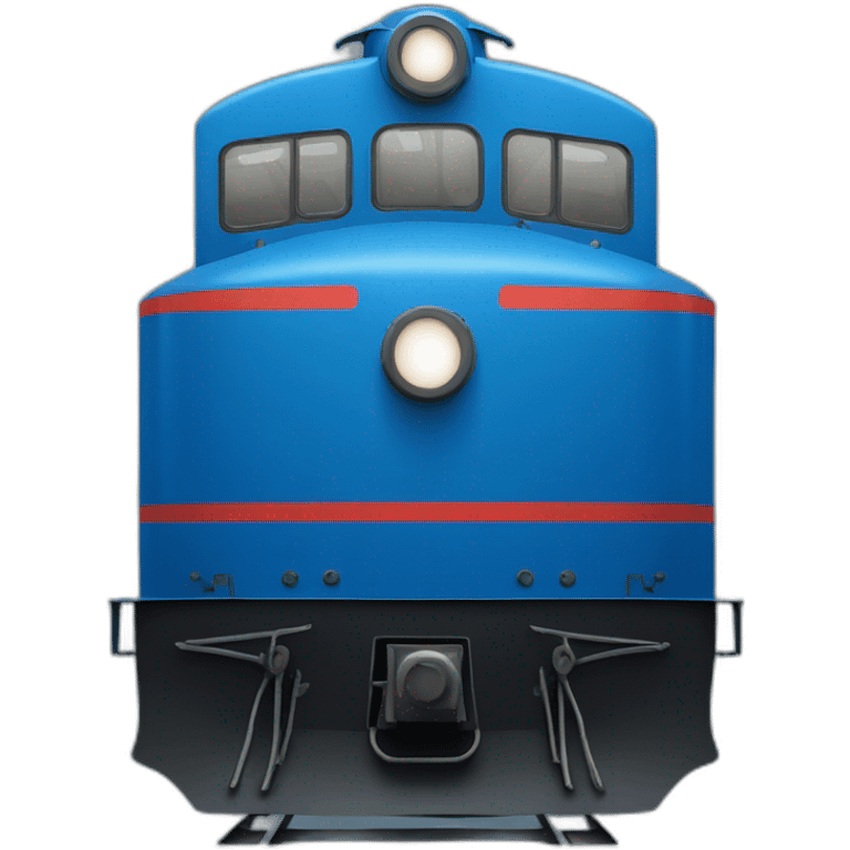 blue russian train, frontal view emoji