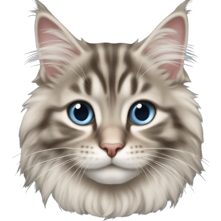 Siberian Maine coon kitten emoji