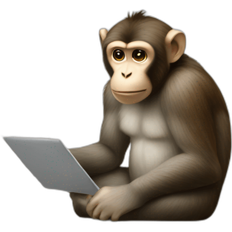 monkey looking at the stock market emoji