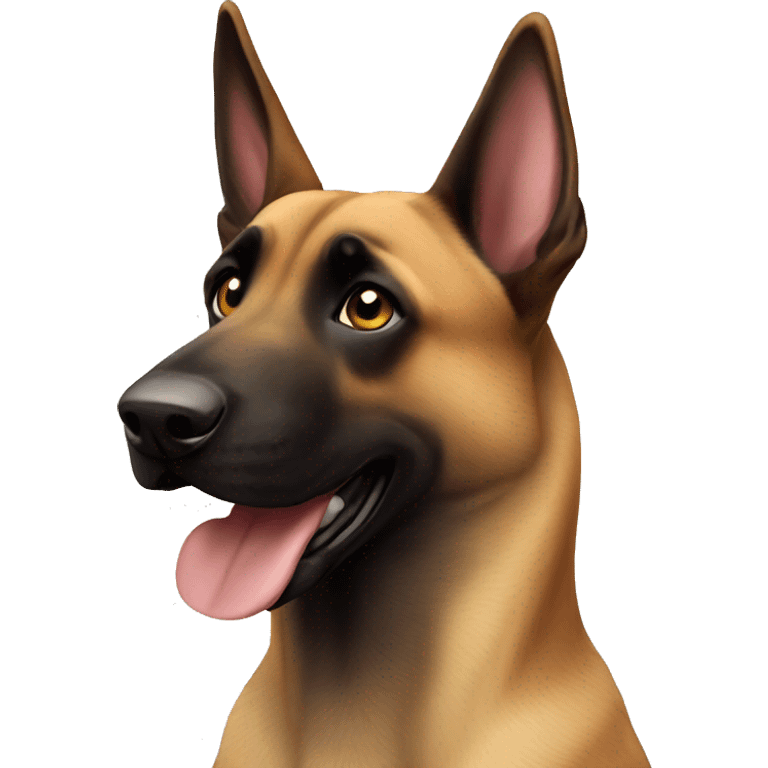 malinois say hello with hand emoji