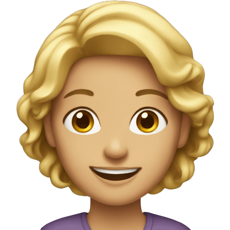 A woman smiling emoji