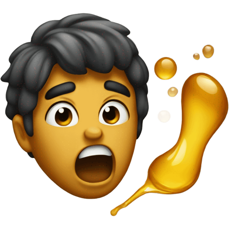 spitting honey in disgust emoji