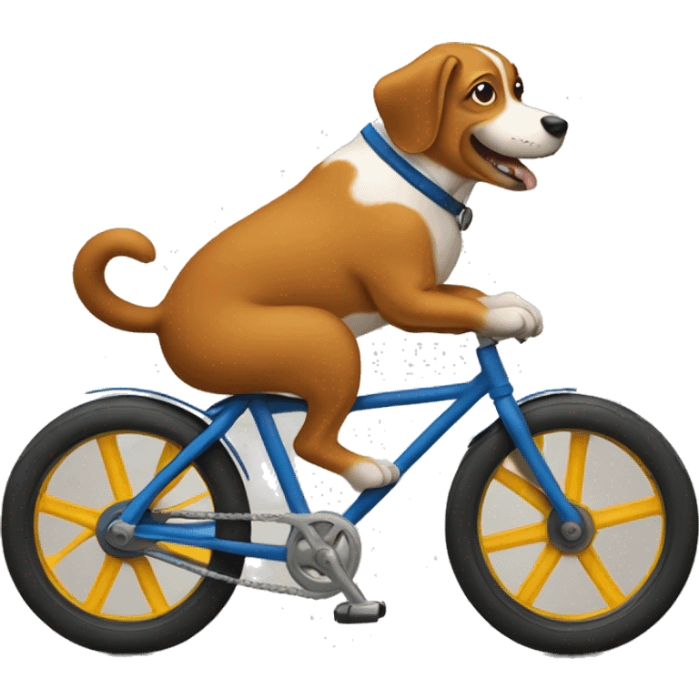 Dog riding bike emoji