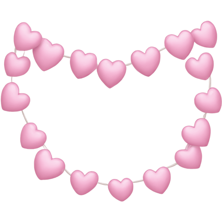 Light pink heart garland’s is  emoji