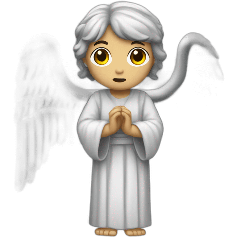 Asian weeping angel full body emoji