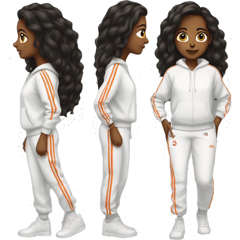 black-straight-haired-brown-girl-in-white-tracksuit emoji