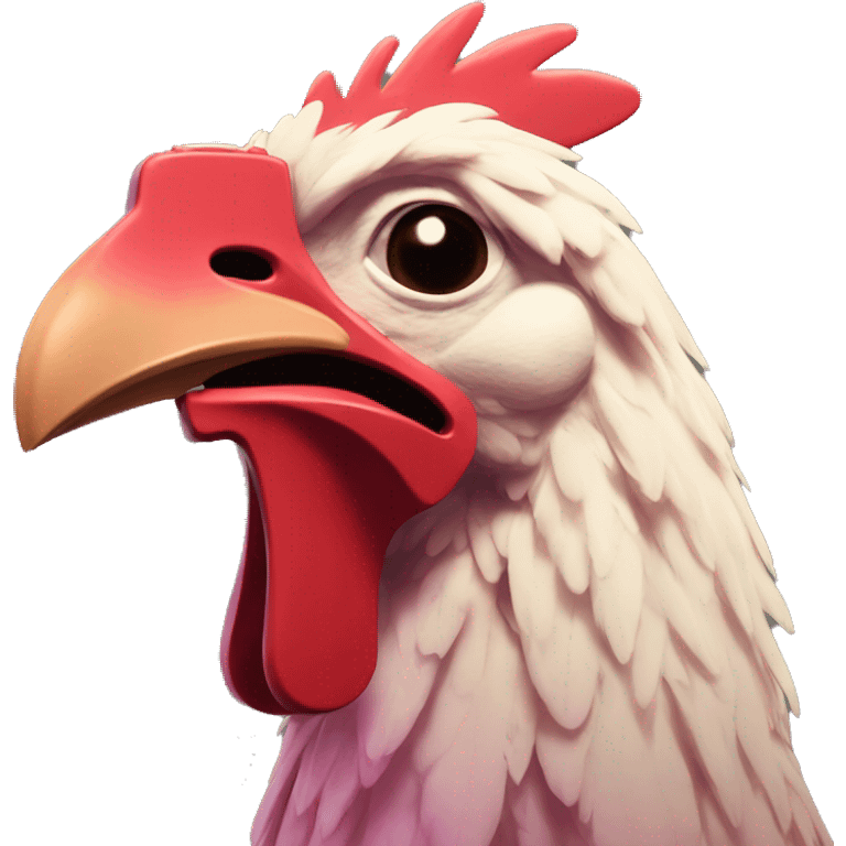 Hotline Miami chicken with tec9 emoji