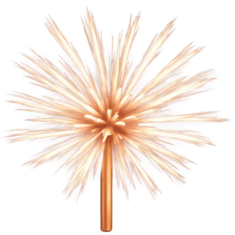 Rose gold color fireworks emoji