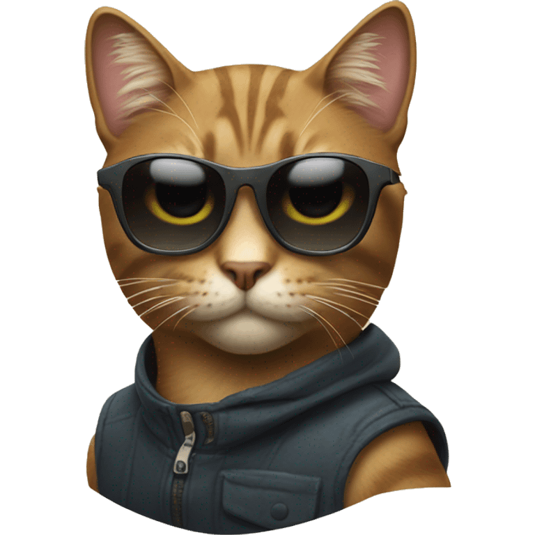 Cat with sunglasses emoji