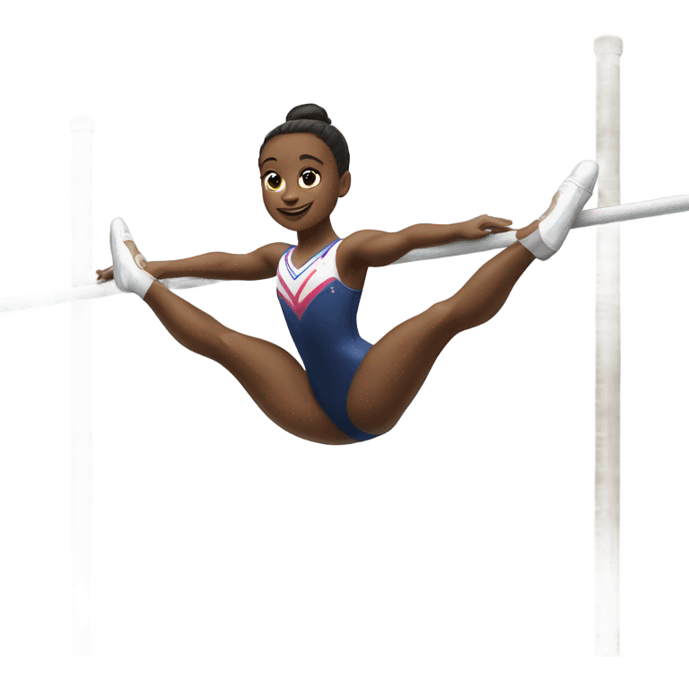 Unevenbars with gymnast emoji