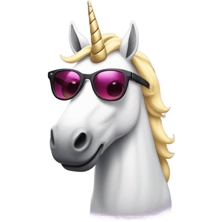 unicorn with mustache and sunglasses  emoji