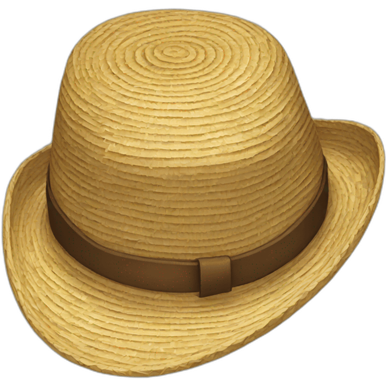 Straw hat in pixel emoji