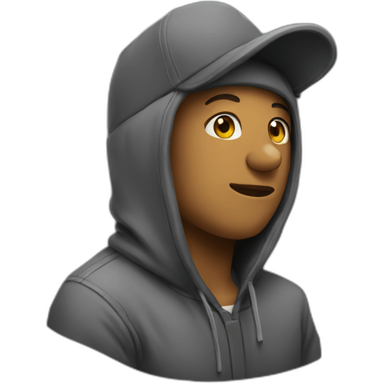 Hoodie and hat emoji