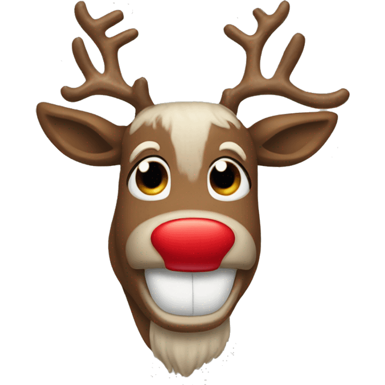 red nosed reindeer   emoji