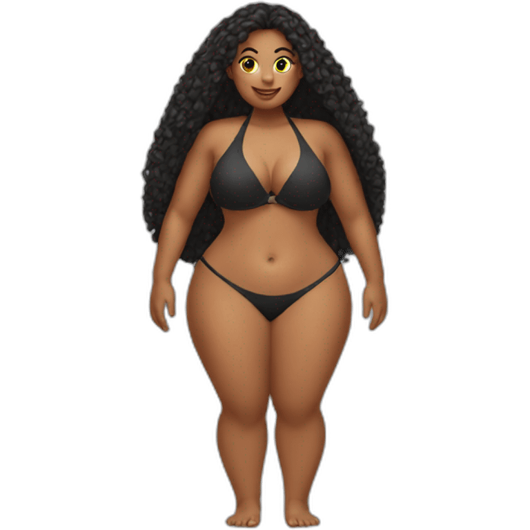 Curvy bikini girl emoji