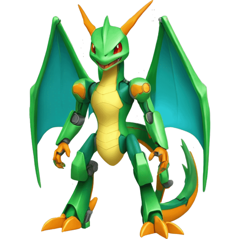 Mechanical Flygon-Charizard-Medabot-Mecha full body emoji