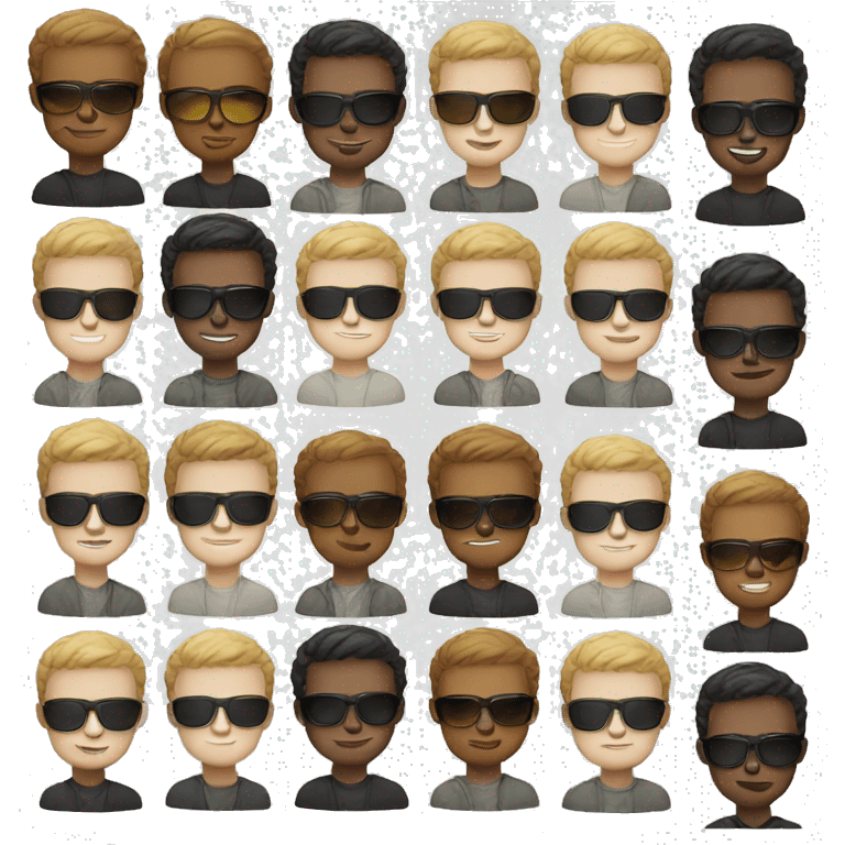 Star White Boy in sunglasses  emoji