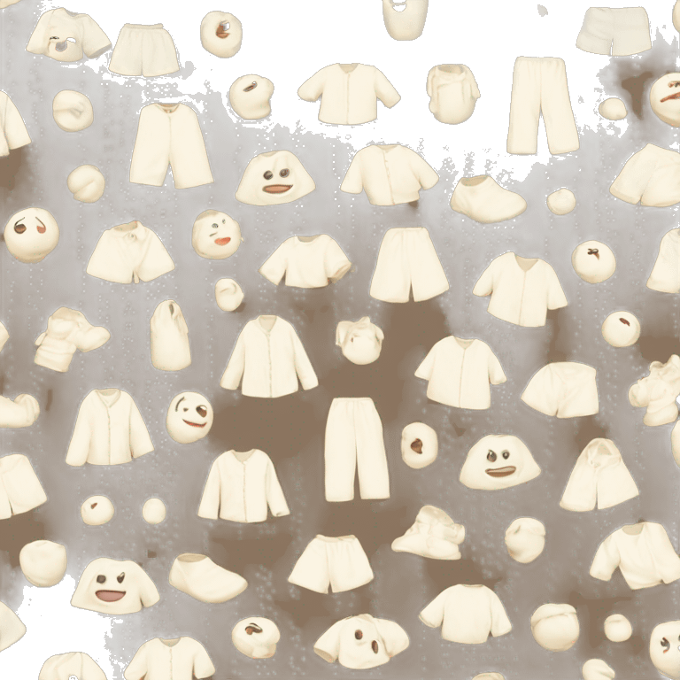 Cream pj set emoji