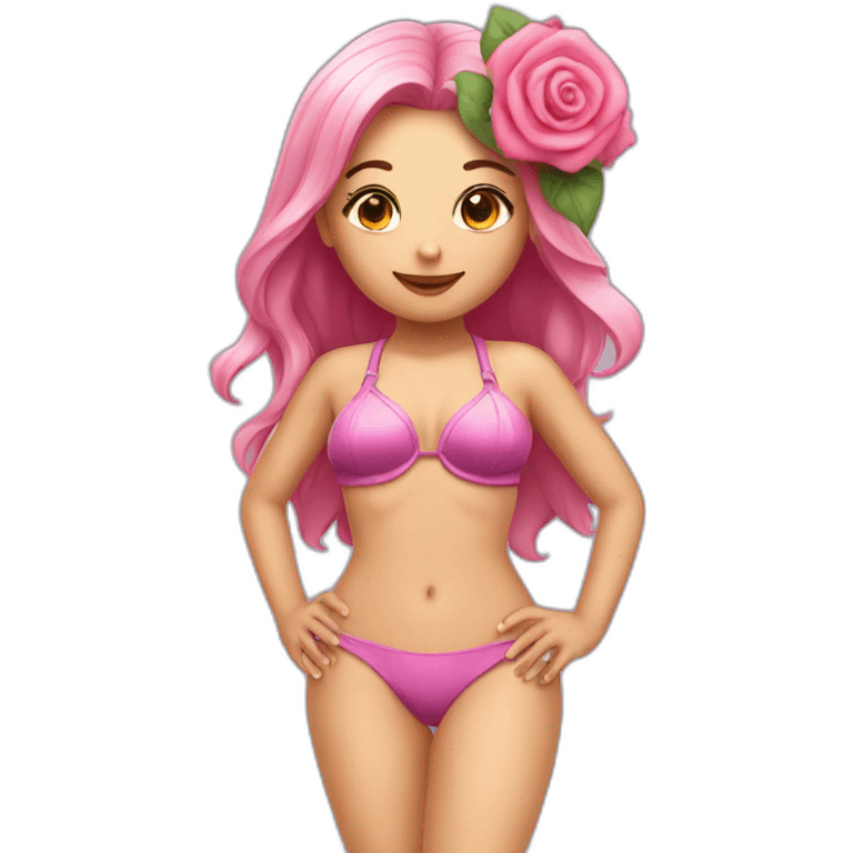 Fairy bikini rose emoji