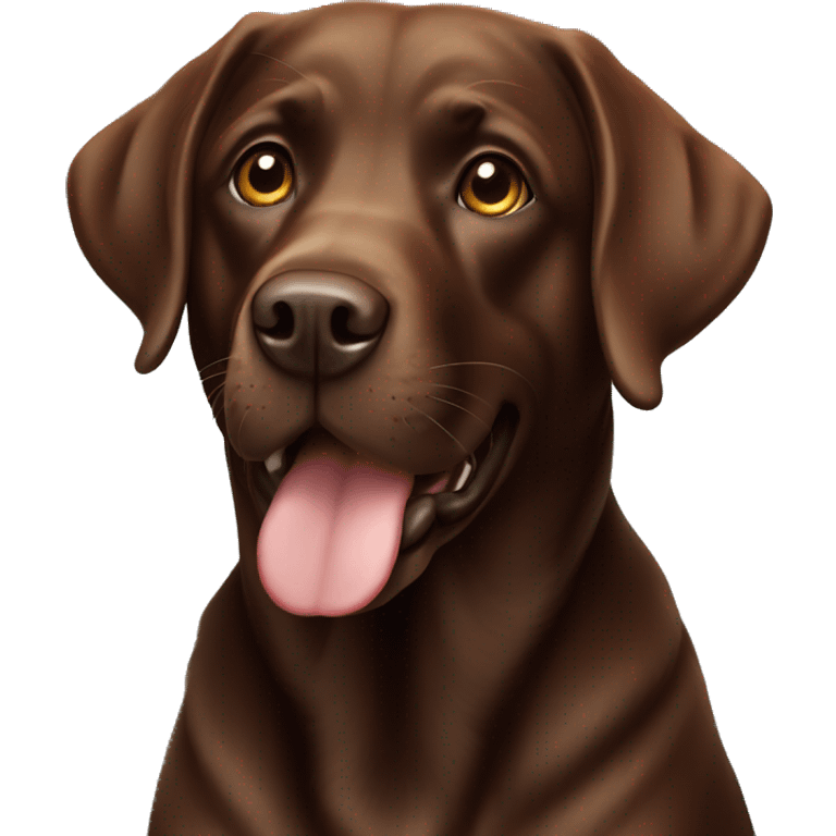 Labrador chocolat  emoji