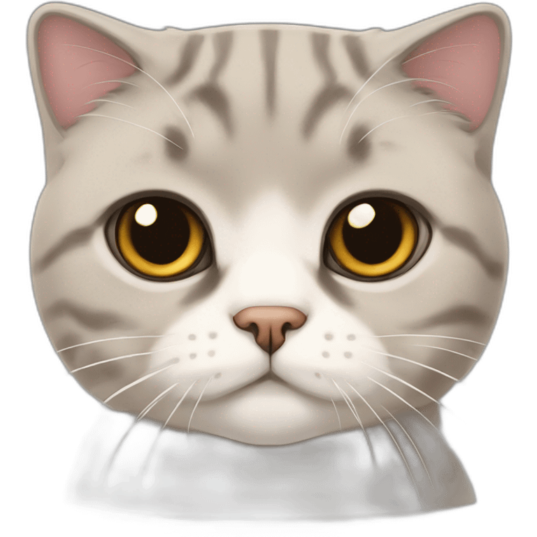 Scottish fold cat emoji