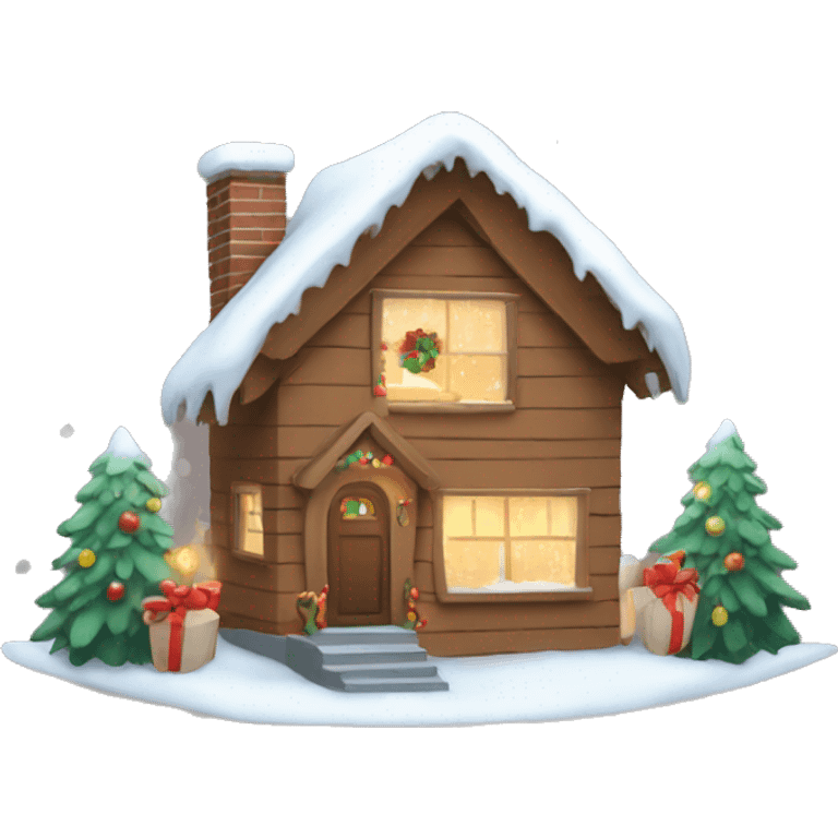 Cute home christmas emoji