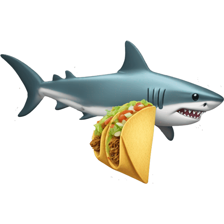 shark with taco emoji