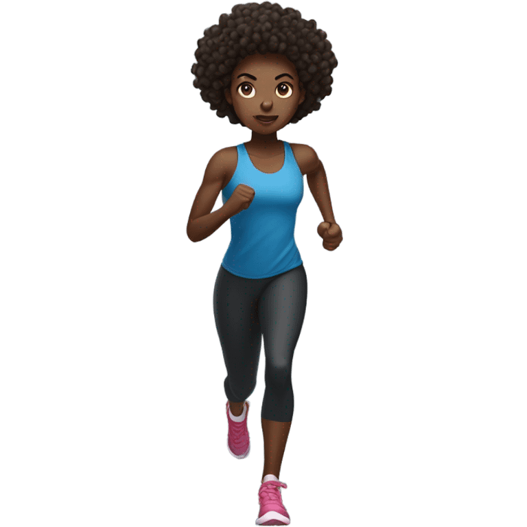 Black girl running emoji